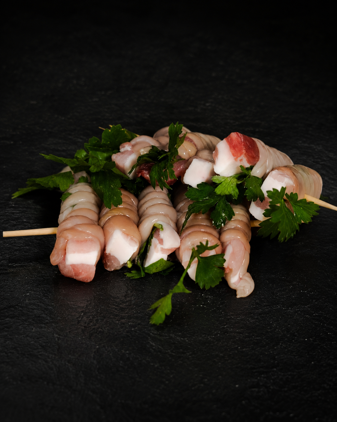 Involtini di pancetta di suino